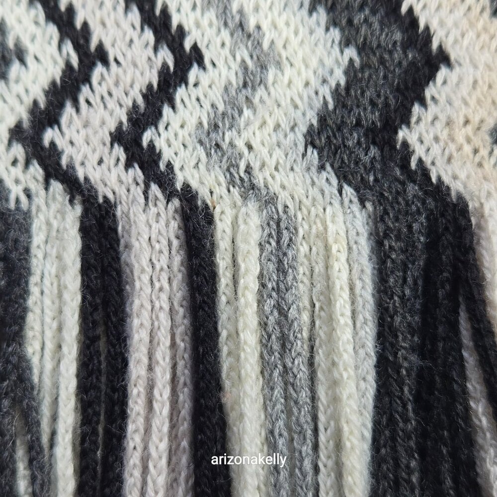 Missoni Zigzag Scarf Grey, Black, White, and Cream - Picture 8 of 14
